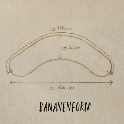 Ersatzbezug für Stillkissen Bananenform